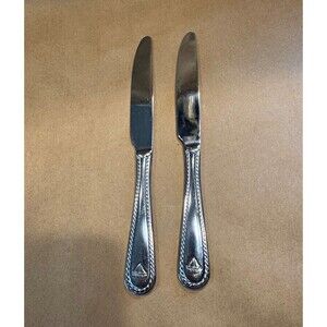 Towle Stainless Steel Nautical Handle Flatware Knives - Silver, 9 in, Lot of 2